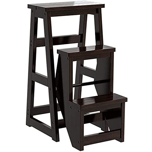 WuDLi 2 Steps Stool Wood Kids Stool, Multipurpose Children's Stepladder Stool for Bedroom/Bathroom/Toilet/Kitchen etc Maximum Load 150kg