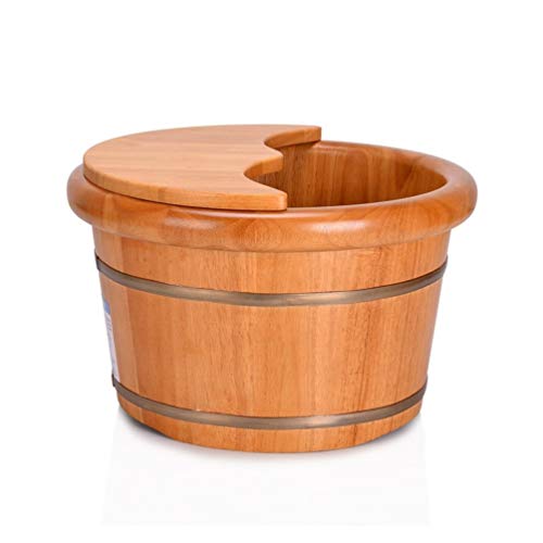 Cubo de madera para baño de pies y pedicura cómodo y práctico