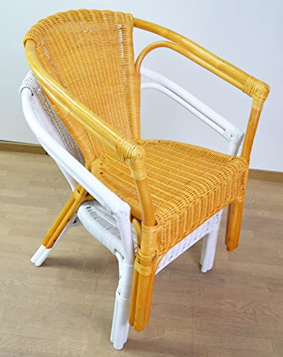 大竹産業 大竹ラタン 籐 ウィッカー チェア ナチュラル 60x60x75cm 天然 自然木 完成品 1脚 [3]
