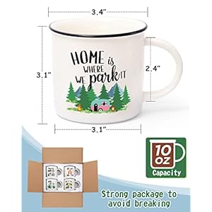 Nefelibata Camping Coffee Mug Set of 4 Happy Campers Campfire Tea Cups for Coffee, Tea, Milk Travel Ceramic Mug Camping Lover Holiday Gifts Nefelibata Camping Coffee Mug Set of 4 Happy Campers Campfire Tea Cups for Coffee Tea Milk Travel Ceramic Mug Camping Lover Holiday Gifts