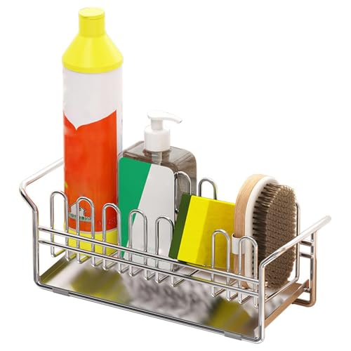 Estantes para platos de cocina - Cesta para fregadero de ABS, organizador de platos lavable | Estante para bandeja de fregadero que ahorra espacio, estante multifuncional para secar platos, bandeja pa