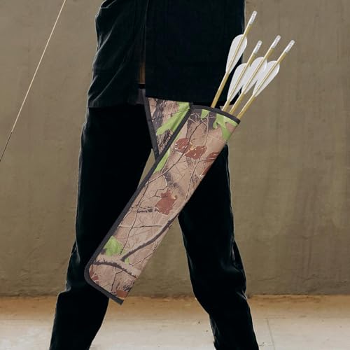 Estuche porta flechas ajustable de camuflaje y bolsa de almacenamiento compacta para arqueros 6