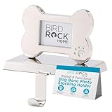 BIRDROCK HOME Christmas Stocking Holders for Mantle - Weighted Metal Hanger for Stockings & Holiday Decor - Sturdy Metal Hook for Fireplace, Staircase & Shelf - Non-Scratch Base - Dog Bone Photo