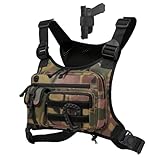 Muserise Outdoor Chest Bag For Men and Women, Tactical Vest For Running, Cycling, EDC Chest Pack Rig For Sports and Workouts