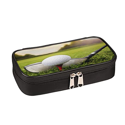 Image of Pardick Cute Pencil Case Golf Ball Print Large Capacity Pencil Pouch Simplicity Pencil Box Pencil Bag Pen Case Large Stationery Organizer Bag with Zipper for Kids Boy Girls School Office Supplies