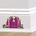 couleur complète violet Fée Lutin porte autocollant mural décoration digitales hérisson souris