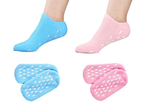 Moisturizing Gel Socks - Foot Moisturizing Socks for Dry Feet and Cracked Heel Spa Treatment, Relief Therapy Cracked Feet Repair with Moisturizer and Moisture Lotion Socks by INDIGO61