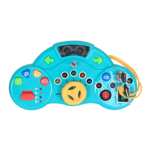 Genérico Juguete Volante Musical - Juego Educativo Multifunción Cartoon con Luz Y Sonido | Simulador de Conducción Niño, para Preescolares Casa Parque Interior Exterior Tiempo Familiar