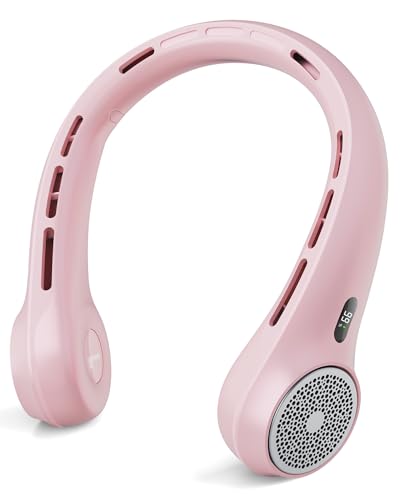 Neck Fan, Portable Neck Fan with LED Display, 4000mAh, 360° Cooling, 3-Speed Adjustment & Whisper-Quiet Operation, Twistable, Rechargeable, Gift for Women Men, Outdoor Indoor as Travel Essential