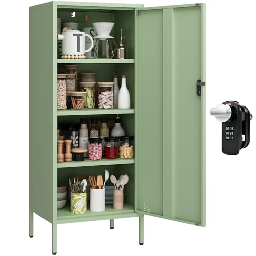 Steehoom Metal Cabinet Lockable Filling Cabinet Bathroom Storage Cabinet with