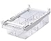 Organizer a Cassetto Frigo, ZoneYan Cassetto Portaoggetti Frigorifero, Frigorifero a Scomparsa, Cestino per Frigorifero, Cassetti Frigo Estraibili (4 Griglia)