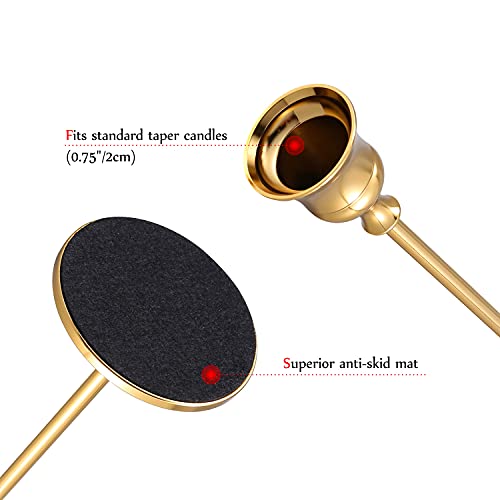 Rozrety Brass Gold Candle Holders Set Of 12 Candlestick Holder Metal Taper Candle Holders Candle Sticks Stand Wedding Centerpieces For Tables, Dinning, Party, Home Decor(Candles Not Include) #TOP2