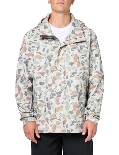 Eddie Bauer Men's Packable Waterproof Rainfoil Rain Jacket, Waterproof, Pumice, Large