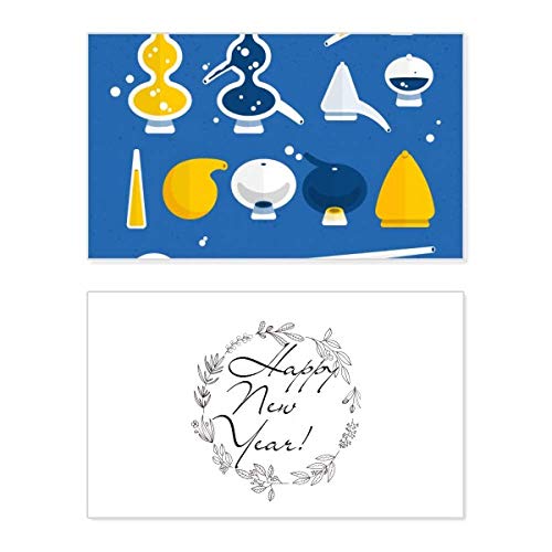 Tarjeta conmemorativa de año nuevo con cuentagotas de goma para regalar un deseo único en fiestas