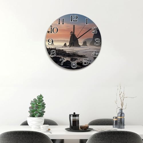 Horloge murale de ferme 38 cm pendule moderne sur pile - 4