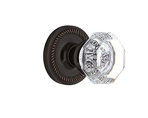 Nostalgic Warehouse Rope Rosette with Waldorf Crystal Knob, Mortise - 2.25