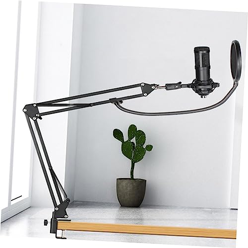 Microphone à condensateur USB cardioïde polyvalent avec pied de bureau réglable
