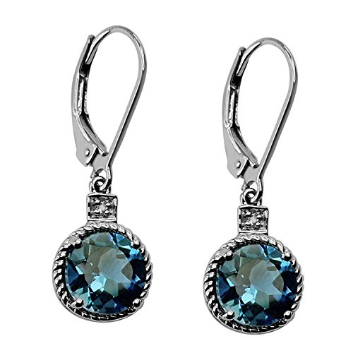 Carillon Stylish Peridot Natural Gemstone Round Shape Drop Dangle Wedding Earrings 18K White Gold Jewelry #TOP30