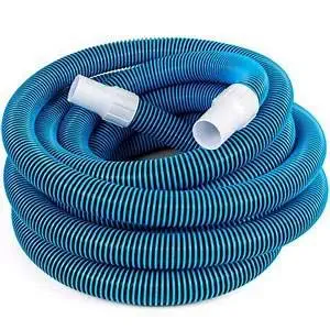WATERTECH SYSTEMS 6mtr Heavy Duty In-Ground Pool Flexible Vacuum Hose with Swivel Cuff, Suction Pipe (19 feet by 1-1/2 inch, Blue, White)