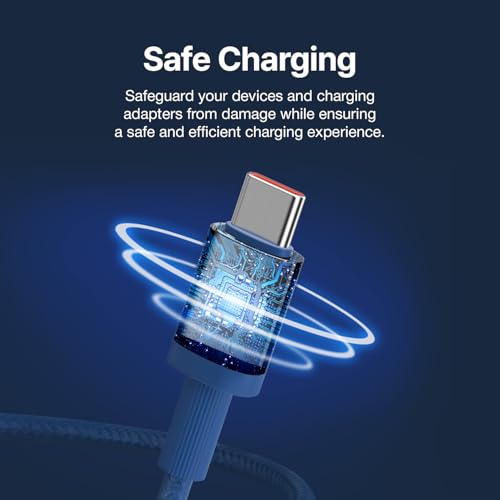 Image of DCHK Haribo 100W PD Fast Charging USB-C Cable (1pack, 4.9ft), Durable Braided Cord, LED Power Display, Gummy Bear Style, Compatible with iPhone 15 /16, Galaxy, Pixel, iPad