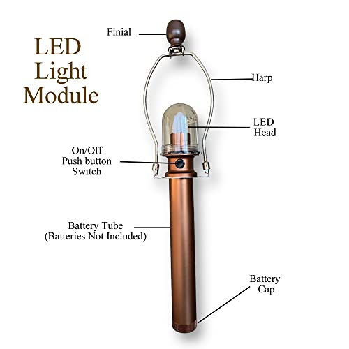 Green Mountain Live Edge Inc Rustic Farmhouse Battery-Operated Live Edge Wood Table Lamp 28 Inch Tall Indoor/Outdoor Wireless 3 Stage Dimmer thumb #4