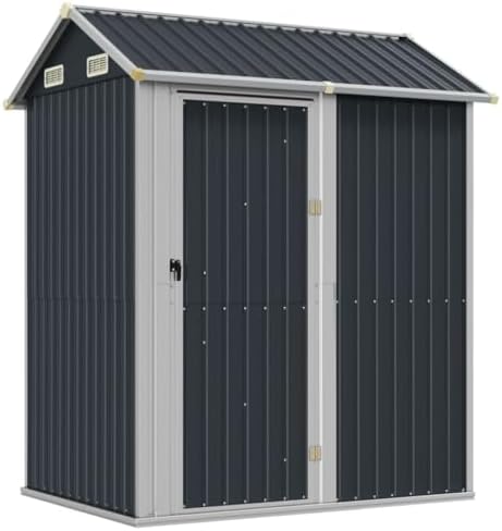 vidaXL Abri de Jardin Anthracite 192 x 152,5 x 237 cm Acier galva...