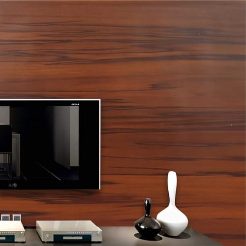 Image of SUNBIRD Wood Grain Wallpaper Self Adhesive Removable Contact Paper PVC Waterproof Wallpaper Rolls Kitchen Stickers Furniture Wardrobe Wall Papers Home Decor (12 X 48 Inch, Black Brown Wood)