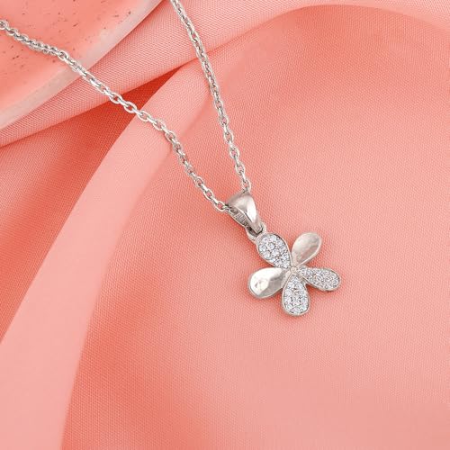 GIVA 925 Silver Flower Pendant With Link Chain | Gifts for Girls and Women | With Certificate of Authenticity and 925 Stamp | 6 Month Warranty* - Image 3