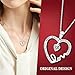 FANCYCD Romantic Christmas & Anniversary Necklace Gift for Women - Personalized I Love You Heart Jewelry for Wife/Girlfriend, Unique 1st Year Celebration & Birthday Gift Ideas