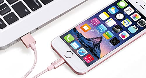 Volts Apple Mfi Certified Nylon Braided Usb Lightning Cable With Aluminum Case And 8-Pin Connector, 3.3 Feet (1 Meter) - Rose Gold #TOP1