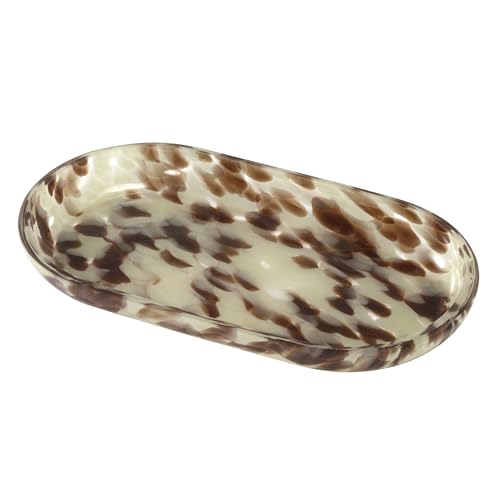 Bandeja de tocador de vidrio con estampado animal para regalo de decoración moderna 2