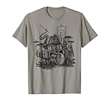 Liebst du Pauken und magst Drum Kits? Dann ist dieses Percussion Design das Beste für Drum Sticks Liebhaber, Octopus Playing Drums Drummer Drumming Musician Band Drumset Drummer Drumsticks Drum Set