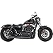 Bassani Xhaust Road Rage 2-Into-1 Exhaust (Black/Short with Forward/Mid Controls) for 09-13 Harley XL883N