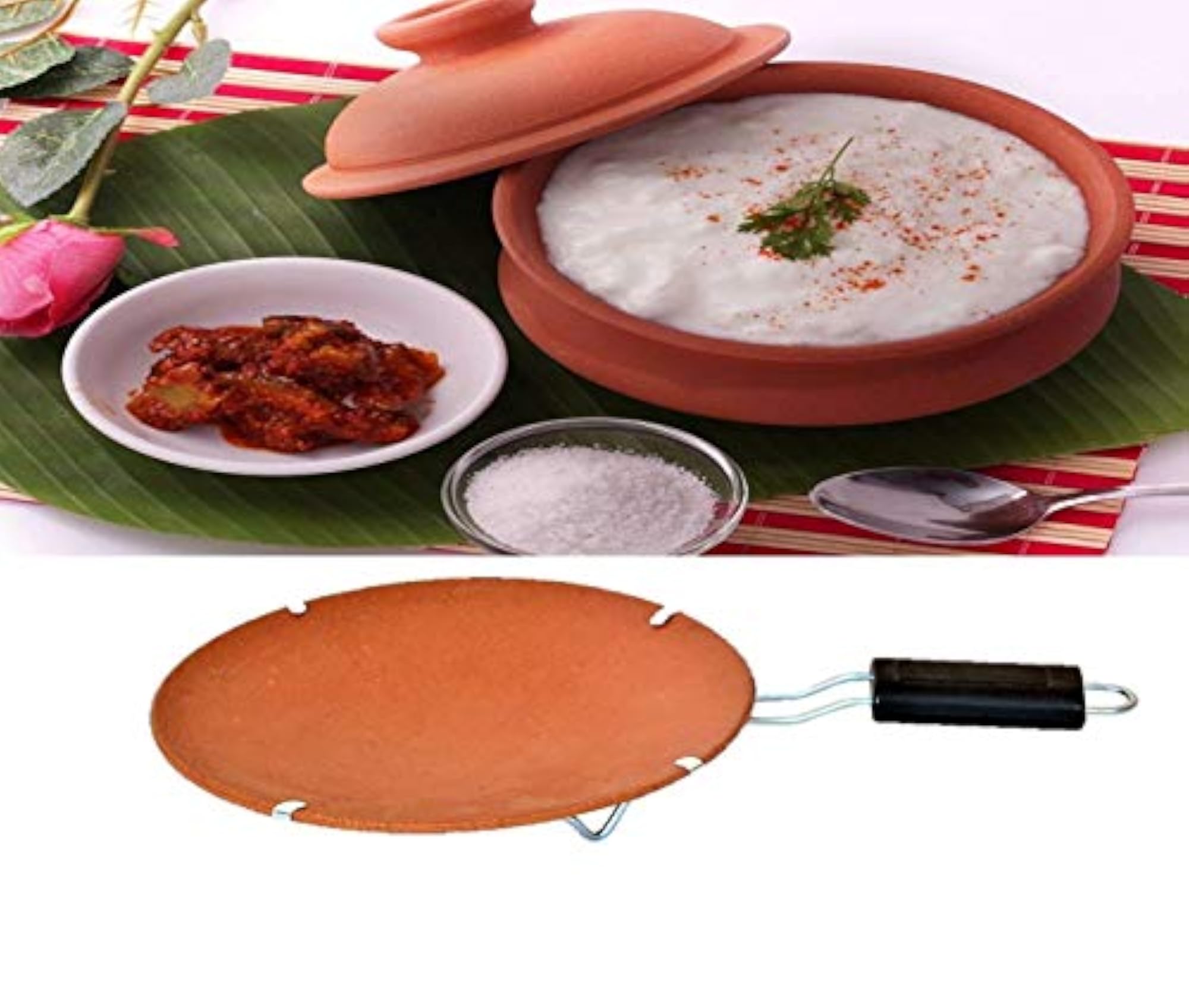 Craft Clay Mitti Cool Clay Tawa with Clay Curd Pot