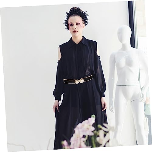 Hemoton Women Elastic Waist Belt with Pearl Buckle Adjustable Sash for Wedding Dresses and Elegant Waist Decor for Women3