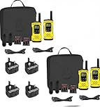 Motorola Walkie Talkie T92 H20 Waterproof Two Way Radio - Quad Pack (Pack of 4) + UK Plugs