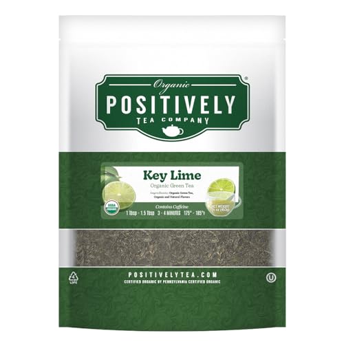 Image of Organic Positively Tea Company, Key Lime, Green Tea, Loose Leaf, 16 Ounce