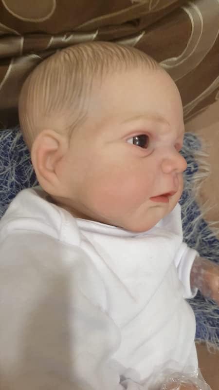 Miniatura 9 de Pinky Reborn Muñecas de bebé de 17 pulgadas de vinilo suave realista, muñeca de bebé recién nacida que se ve real, accesorios de juguete, regalo de