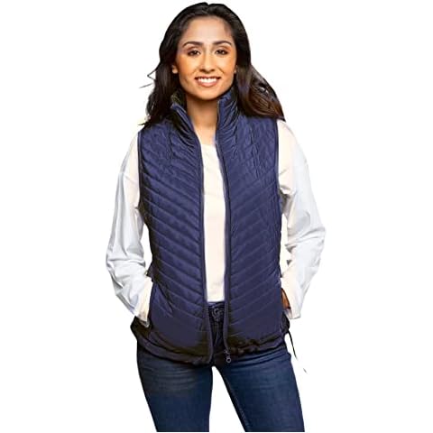 JACK IN THE BAG Womens Padded Comfy Gilet - Water Resistant Ladies Bodywarmer, Lightweight Sleeveless Jacket, Breathable -for Winter, Travelling, Camping (16, NAVY) Cover