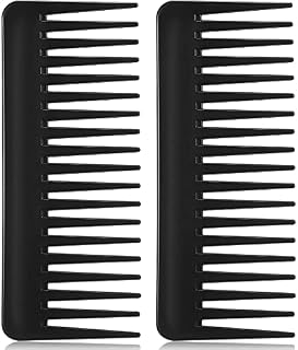 Large Hair Detangling Comb Wide Tooth Comb for Curly Hair Wet Dry Hair, No Handle Detangler Comb Styling Shampoo Comb (Black)
