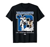 Number and Portrait Yoshinobu Yamamoto Los Angeles MLBPA T-Shirt