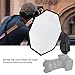 Serounder Flash Diffuser Light Softbox, 30cm/11.8 inch Universal Collapsible Camera Octagon Studio Softbox Reflector with Storage Bag for for for,for Pentax,for