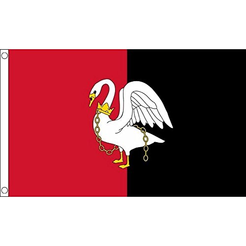 AZ FLAG, Buckinghamshire New County Flag, 2x3 Ft, 100D Polyester County Of Bucks., England Banner with Two Metal Grommets