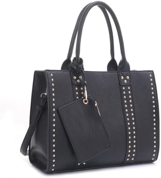 JESSIE & JAMES Concealed Carry Satchel Purse, Top Handle CCW Handbag with Shoulder Strap