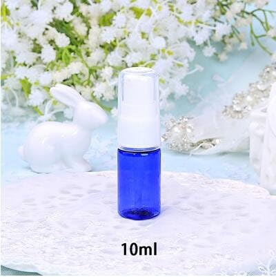 erioctry 6 Pcs 10ML Empty Refillable Bottle Cream Shampoo Lotion Treatment Pump Bottle with Cap Travel Bottles Toiletries Liquid Container for Cosmetic Make-up (Blue)