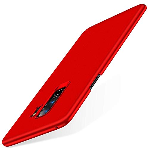 TORRAS Slim Fit Designed for Samsung Galaxy S9 Plus Case (2018), Hard Plastic Ultra Thin Phone Cover Matte Finish Grip Case for Samsung Galaxy S9 Plus, Lucky Red