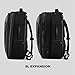NOMATIC Navigator Travel Backpack - 32L Backpack with Laptop Compartment and 9L Built-In Expansion - Anti-Theft Carry-On Backpack for Travel - Water Resistant Travel Pack (Black)