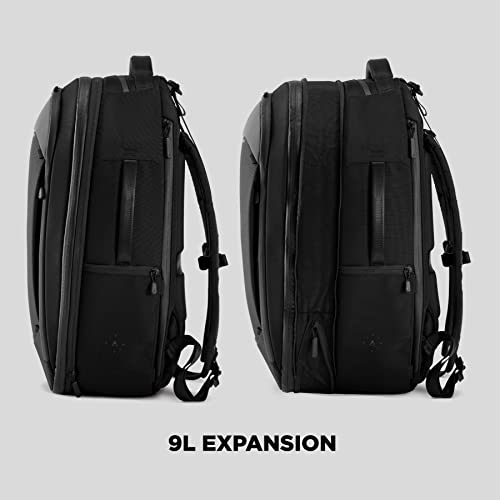 NOMATIC Navigator Travel Backpack - 32L Backpack with Laptop Compartment and 9L Built-In Expansion - Anti-Theft Carry-On Backpack for Travel - Water Resistant Travel Pack (Black) - Image 4