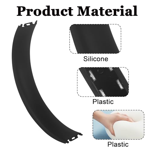 Foam Rubber Cushion Pad para Beats Studio Pro/Studio 3/Studio 2 Auriculares | Almohadilla de Caucho Suave de Repuesto, Banda Superior Duradera, Espuma de Memoria Incorporada, Kit de Accesorios para Reparación (Negro) miniatura 3