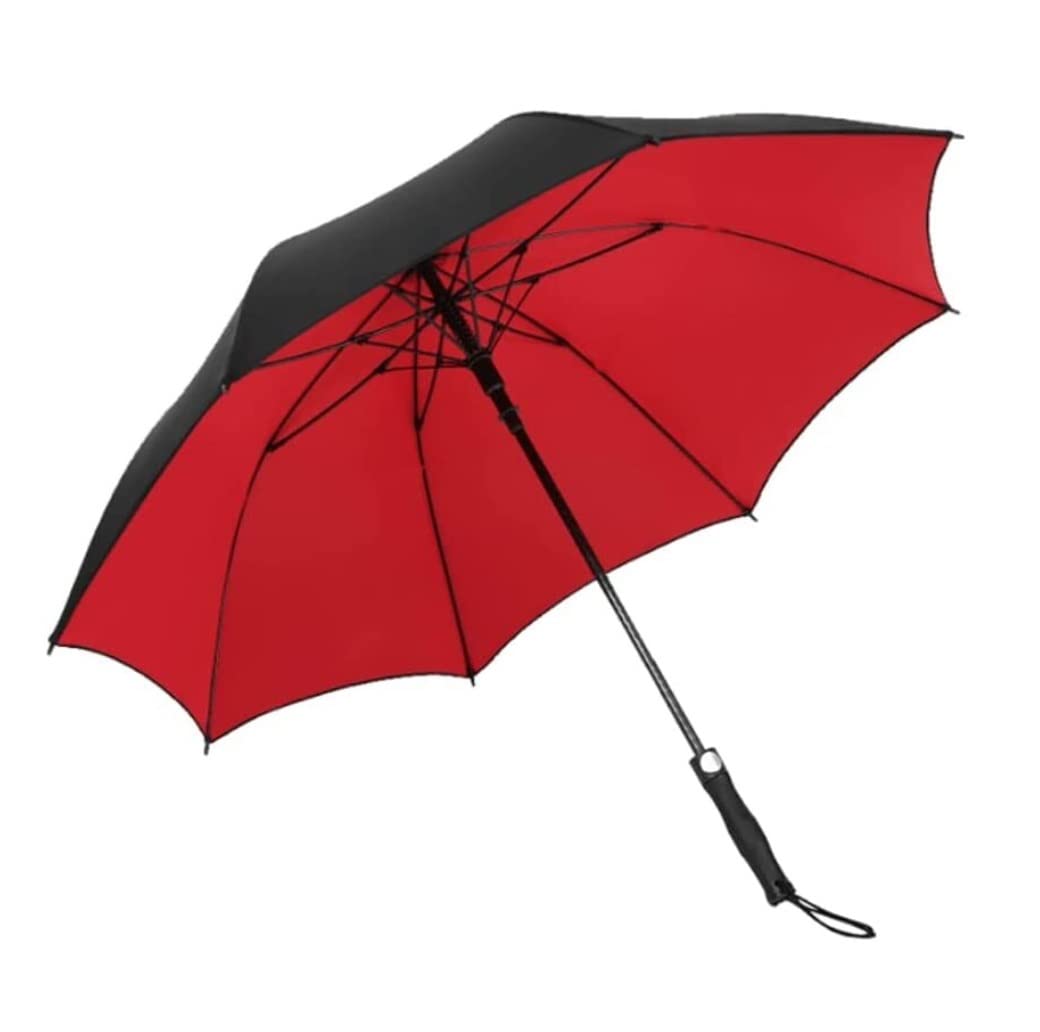 Paraguas Mujer Paraguas de golf abierto automático con mango helado paraguas de gran tamaño a prueba de viento Paraguas Antiviento (Color : A, Size : 94cm)